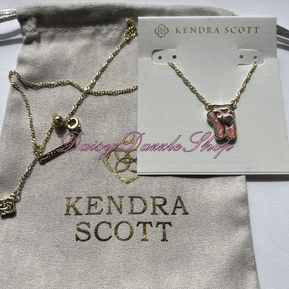 🩰🎀Kendra Scott Ballet Gold Pendant Necklace In Blush Mother of Pearl New✨
